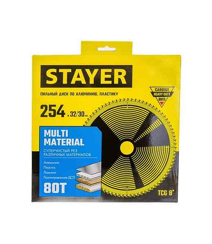 Диск пильный STAYER Multi 254мм 80зуб. 438x503 в Материке - Вариант 2