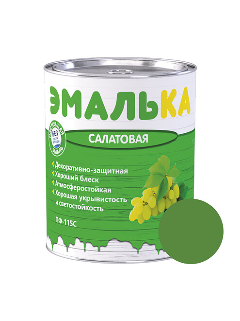 Эмаль ПФ-115С ЭМАЛЬКА салатовая, 0,8кг 495x660 Эмаль ПФ-115С ЭМАЛЬКА салатовая, 0,8кг 495x660 в Материке