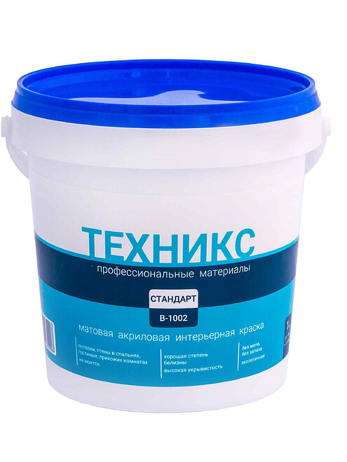 Краска ТЕХНИКС стандарт белая, 1кг 495x660 Краска ТЕХНИКС стандарт белая, 1кг 495x660 в Материке