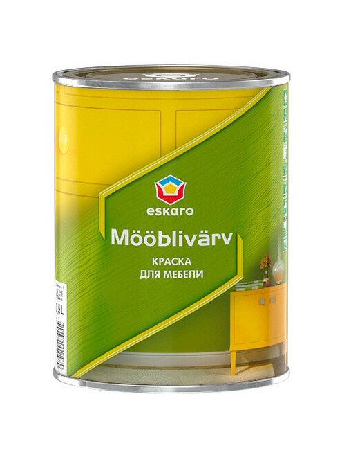 Краска Eskaro Mooblivarv акриловая для мебели TR 0,9л 495x660 Краска Eskaro Mooblivarv акриловая для мебели TR 0,9л 495x660 в Материке