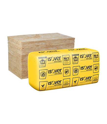 Изоляция ISOVER ЗвукоЗащита 75х610х1170/Е/К (SoundProtect/Y/C, 11.42м2) 438x503 в Материке