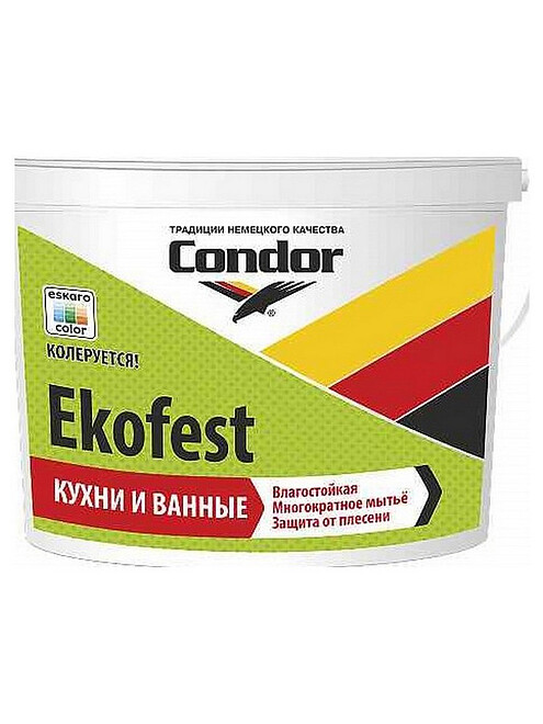 Краска Condor Ekofest ТР глубокоматовая, 3кг 495x660 Краска Condor Ekofest ТР глубокоматовая, 3кг 495x660 в Материке