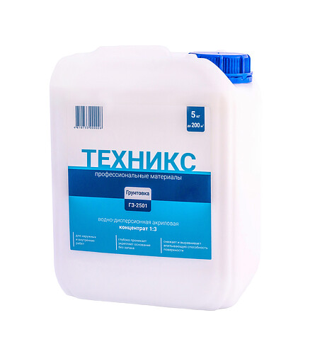 Грунтовка ТЕХНИКС ГЗ-2501 концентрат (1:3), 5кг 438x503 в Материке