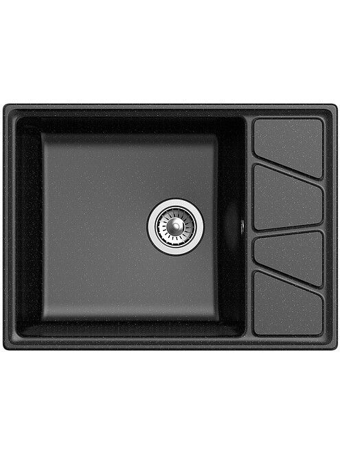 Мойка GRANFEST GF-V680L 680x500мм ск.мрамор-черный (сифон в комплекте) 495x660 Мойка GRANFEST GF-V680L 680x500мм ск.мрамор-черный (сифон в комплекте) 495x660 в Материке
