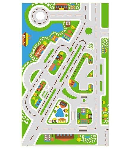 Ковер КИНДЕР 50870-26 ГОРОДОК 200*300 438x503 в Материке