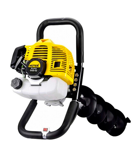 Мотобур HUTER GGD-52 2кВт без шнека 438x503 в Материке