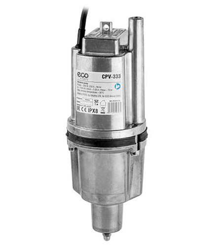 Насос вибрационный ECO CPV-333 10м нижний забор 438x503 в Материке