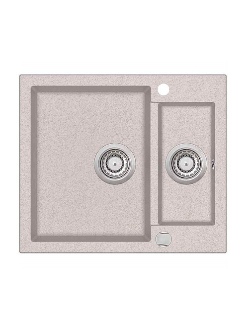 Мойка TESA SQT150-110AW 1,5 чаши 580х500мм гранит-бежевый с вып.полуавтомат 495x660 Мойка TESA SQT150-110AW 1,5 чаши 580х500мм гранит-бежевый с вып.полуавтомат 495x660 в Материке