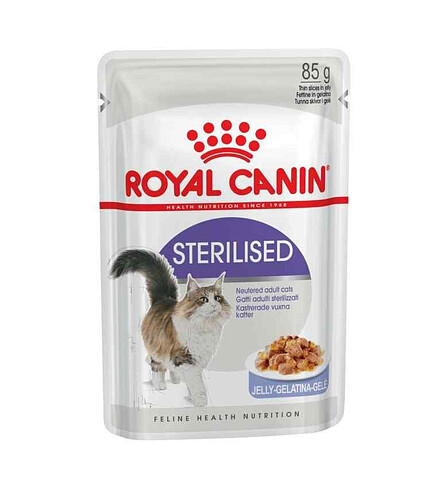 Корм для кошек Royal Canin Sterilized кусочки в желе (85г) 438x503 в Материке