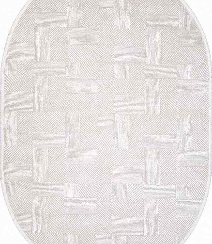 Ковер MODA 1369 Acik Gri 194*290, овал 438x503 в Материке