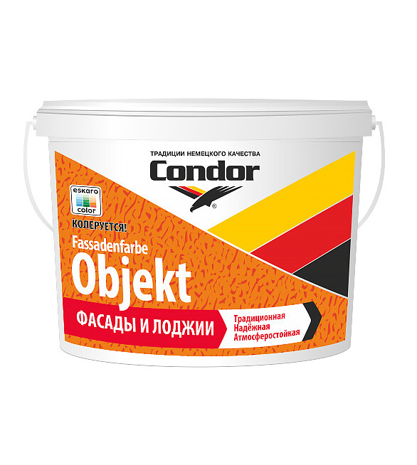 Краска Condor Fassadenfarbe-Objekt, 1,5кг 586x674 в Материке