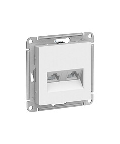 Розетка комп. SE ATLAS Design ATN000185 2мест. белый 238x286 в Материке - Вариант 2