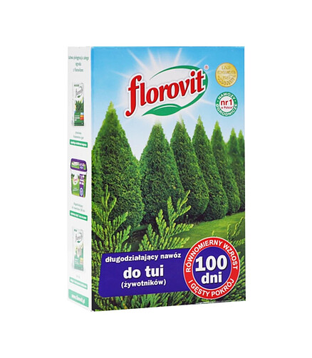Удобрение FLOROVIT гранул. пролонг. 100 дней для Туй, короб (1кг) 438x503 в Материке