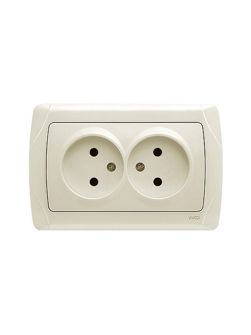 Розетка Viko CARMEN 90562055 2мест. крем 495x660 Розетка Viko CARMEN 90562055 2мест. крем 495x660 в Материке