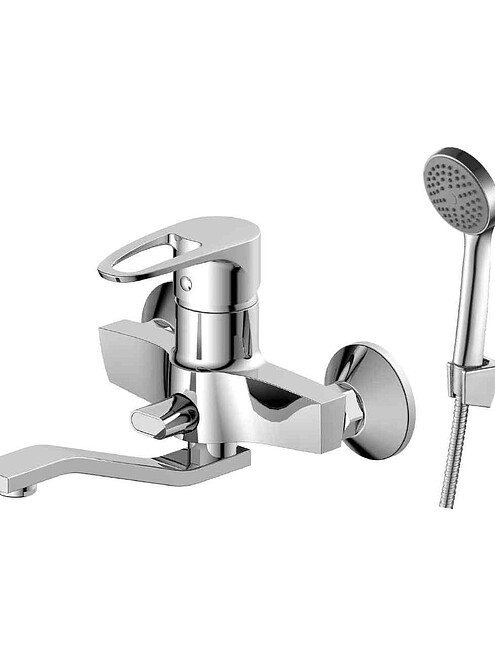 Смеситель DECOROOM DR70044 (для ванны, короткий излив 200мм), ЛАТУНЬ 495x660 Смеситель DECOROOM DR70044 (для ванны, короткий излив 200мм), ЛАТУНЬ 495x660 в Материке