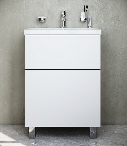Тумба GEM NEW M90FSX06022WG32 60см push-to-open белый-глянец 438x503 в Материке - Вариант 2