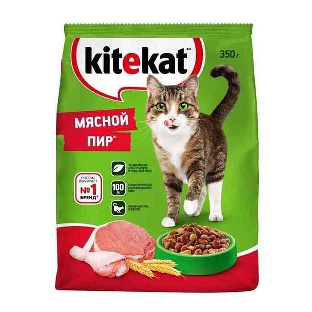 Корм для кошек KITEKAT Мясной пир (350г)