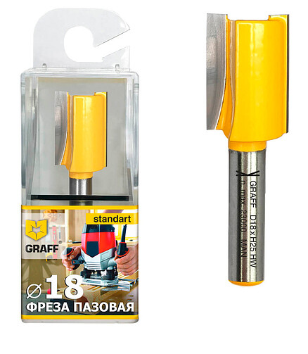 Фреза пазовая GRAFF 18х25x8мм 438x503 в Материке