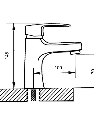 Смеситель WP10202 (для умывальника), ЦИНК 238x286 в Материке - Вариант 2