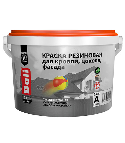 Краска DALI резиновая красно-коричневый, 3кг 438x503 в Материке