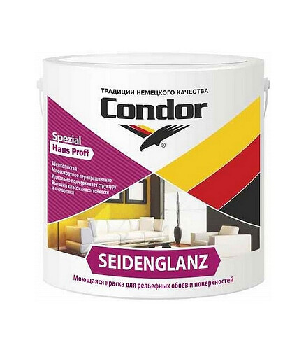 Краска Condor Seidenglanz шелк/матовая, 6кг 438x503 в Материке