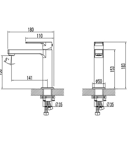 Смеситель PLUS GRACE LM1537C (для умывальника) монолитный 438x503 в Материке - Вариант 2