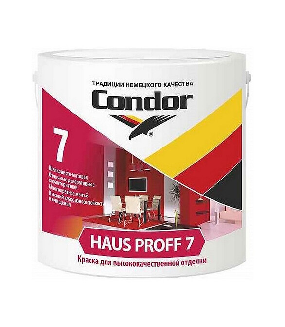 Краска Condor Haus Proff 7 TR шелк/матовая, 2,5кг 586x674 в Материке
