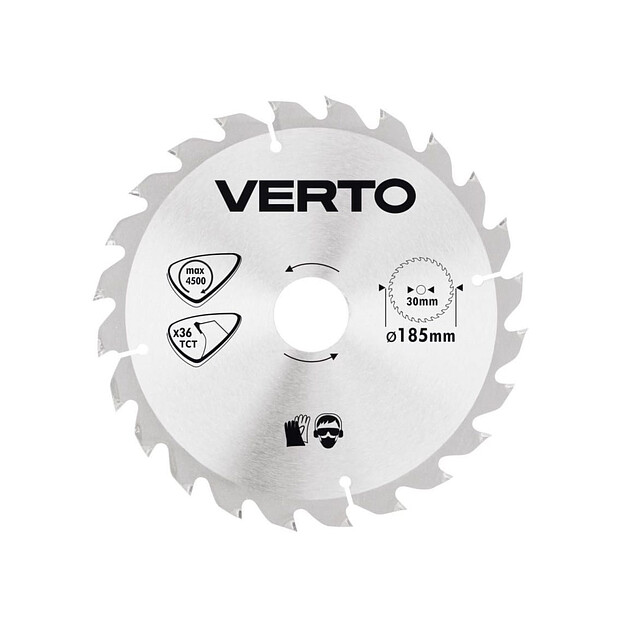 Диск пильный VERTO 185х30мм 36зуб. 61H123
