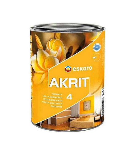 Краска Eskaro Akrit-4 глубокоматовая, 0,95л 438x503 в Материке