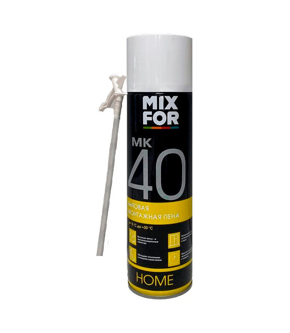 Пена монтажная MIXFOR МК-40 бытовая, 500мл 586x674 Пена монтажная MIXFOR МК-40 бытовая, 500мл 586x674 в Материке