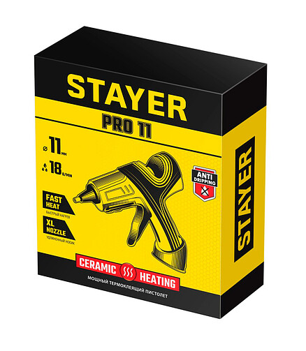 Пистолет клеевой STAYER Pro 11мм 70Вт 438x503 в Материке - Вариант 3