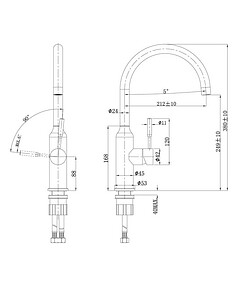 Смеситель EXPERT LM5079S (для кухни) нерж.сталь