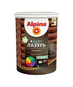 Лазурь ALPINA АКВА для дерева 0,9л