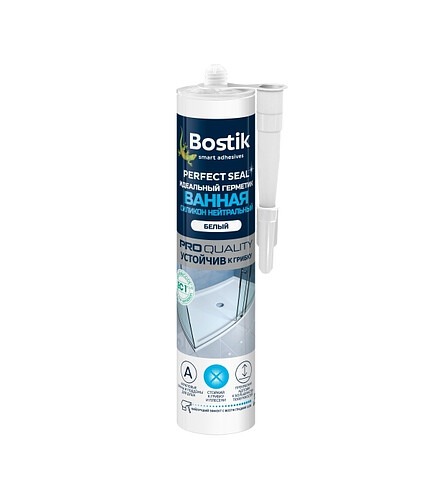 Герметик BOSTIK Perfect Seal Ванная нейтральный прозрачный, 280мл 438x503 в Материке