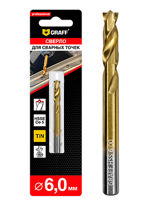 Сверло для сварных точек GRAFF 6мм 238x286 в Материке