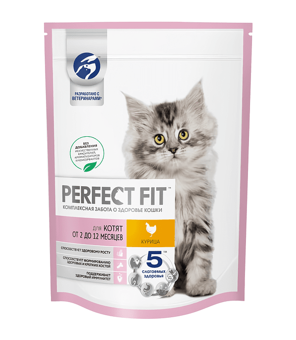 Корм для котят PERFECT FIT курица (0,19кг) 586x674 Корм для котят PERFECT FIT курица (0,19кг) 586x674 в Материке