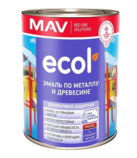 Эмаль ПФ-115 Ecol белая, 0,9кг 438x503 в Материке