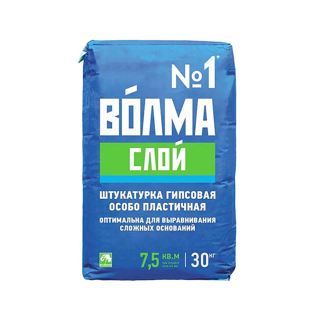 Штукатурка Волма-слой гипсовая 30кг 620x620 в Материке