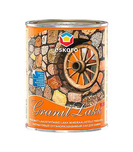 Лак Eskaro Granit Lakk S полуматовый, 1л 438x503 в Материке