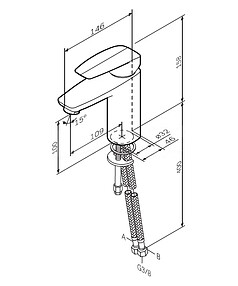 Смеситель TENDER F45A02100 (для умывальника)