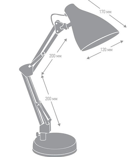 Светильник настольный Camelion KD-331 C16 40W/230V/E27 мятный 438x503 в Материке - Вариант 2