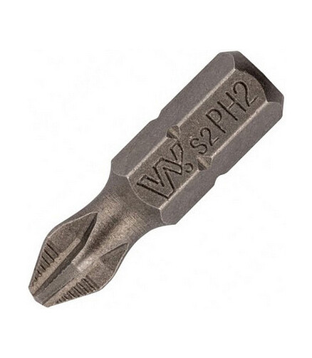 Бита WHIRLPOWER PH2 25мм 2шт/уп. 438x503 в Материке