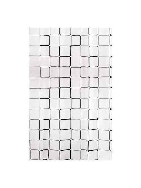 Штора для ванной комнаты PEVA MALTA-2 06894, 180х200см белая/черная 495x660 Штора для ванной комнаты PEVA MALTA-2 06894, 180х200см белая/черная 495x660 в Материке