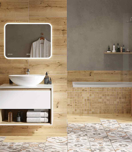 Мозаика керамогранитная Cersanit WOODHOUSE 30х30см цвет коричневый 438x503 в Материке