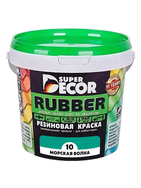 Краска резиновая SUPER DECOR №10 Морская волна, 1кг 495x660 Краска резиновая SUPER DECOR №10 Морская волна, 1кг 495x660 в Материке