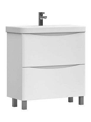 Тумба GLEM-0-2 70см напольная (белая) под умывальник 9595-70 238x286 в Материке