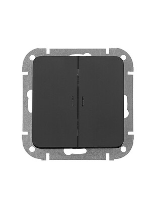 Выключатель Bylectrica ASTRUM 2кл. подсв. карбон 238x286 в Материке