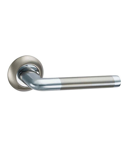 Ручка дверная LOCKIT ФЕРРАРА AL (SN/PC), мат.хром/хром (уп=2шт) 438x503 в Материке