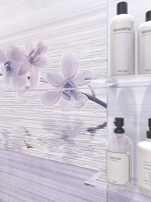 Декор-панно Cersanit MIRACLE 40х44см цвет цветы 495x660 Декор-панно Cersanit MIRACLE 40х44см цвет цветы 495x660 в Материке