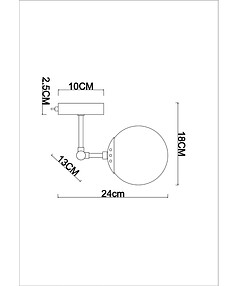 Светильник настенный A1664AP-1BK 238x286 в Материке - Вариант 4